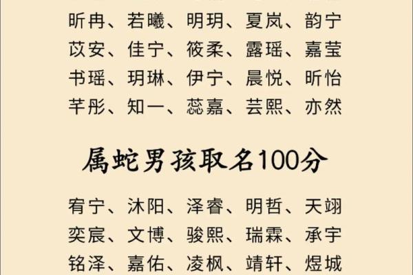 7月份出生的属蛇男孩应该如何起名姓名